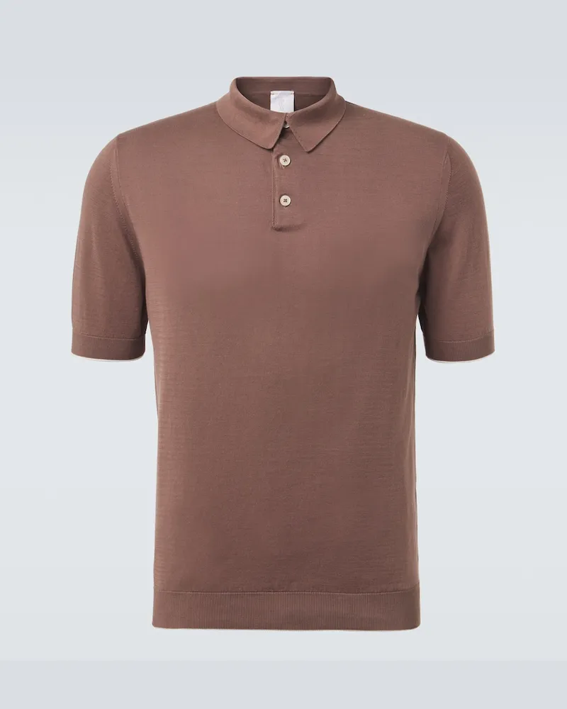 Eleventy Polo in cotone Marrone
