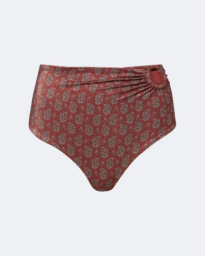 Johanna Ortiz Slip bikini con stampa Marrone