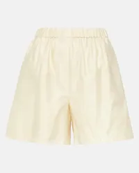 Max Mara Shorts Piadena in cotone a vita alta Bianco