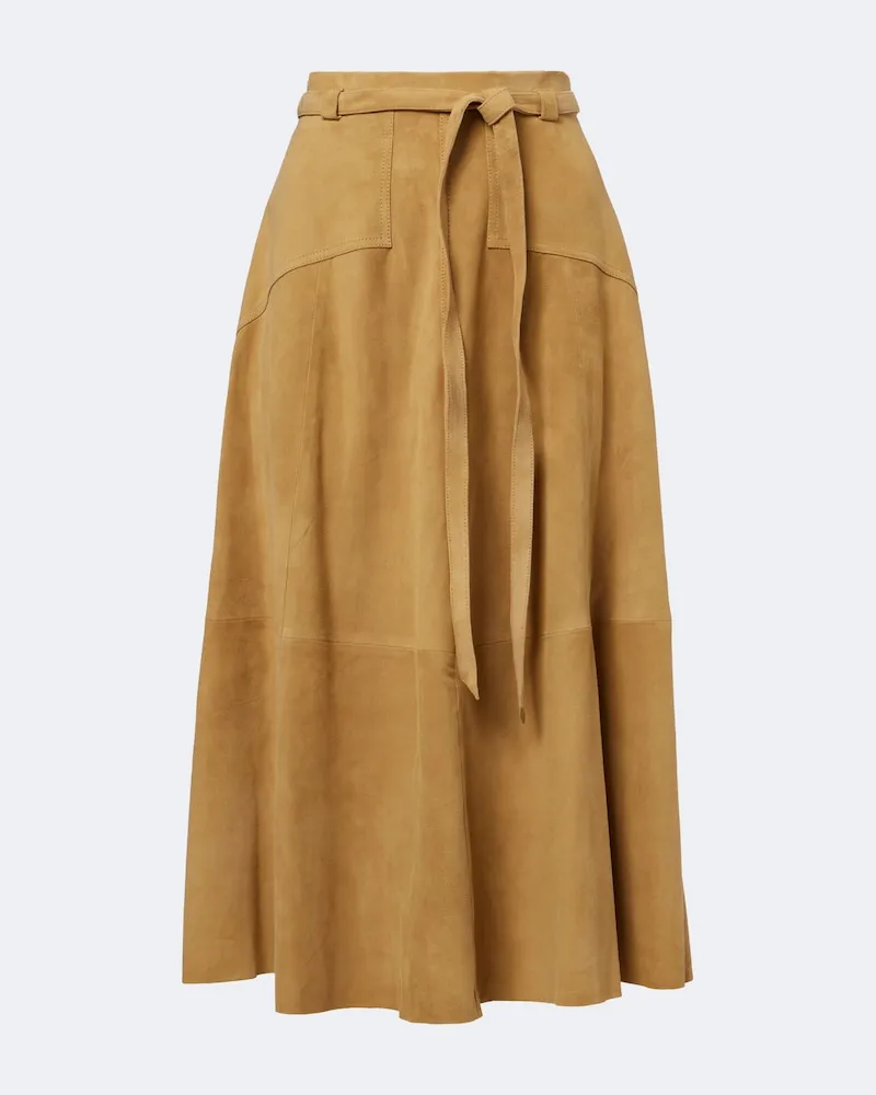 Ralph Lauren Gonna midi in suede Beige