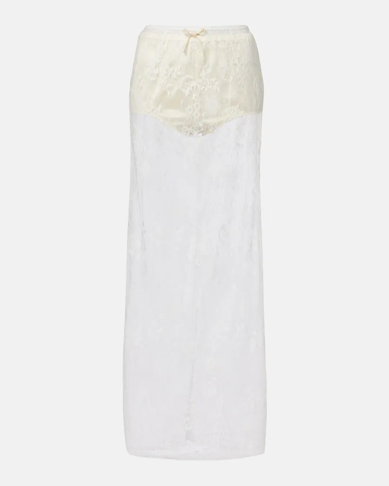 Aya Muse Gonna lunga Eteri in pizzo Bianco