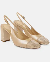 René Caovilla Pumps slingback Kristen in pelle Beige