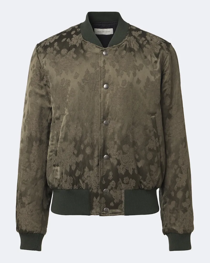 Dries van Noten Bomber in jacquard Verde
