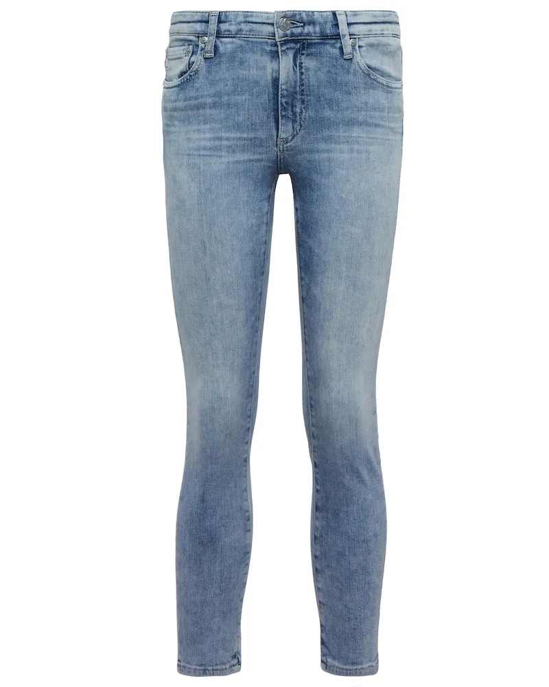 Adriano Goldschmied Jeans skinny Prima Crop a vita media Blu
