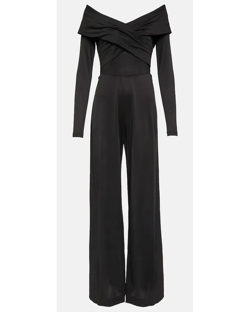 Diane von Furstenberg Jumpsuit Lucien con scollo bardot Nero