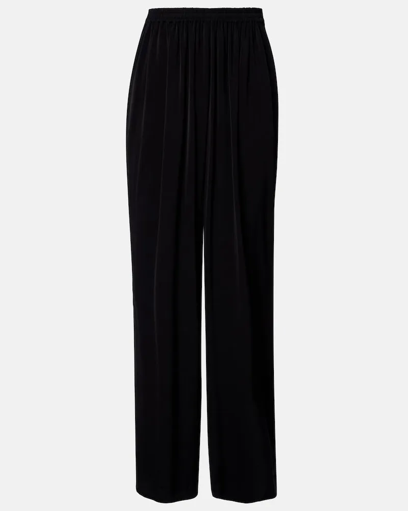 Alaïa Alaïa Pantaloni dritti in jersey Nero