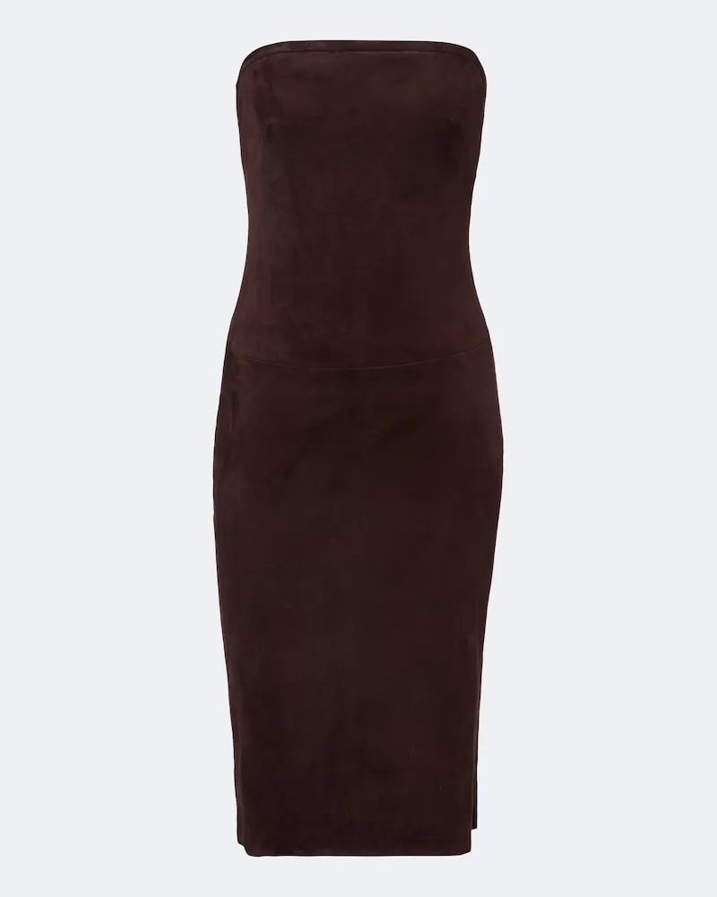 Stouls Abito corto Monica in suede Marrone