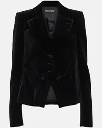 Tom Ford Blazer monopetto in cotone Nero