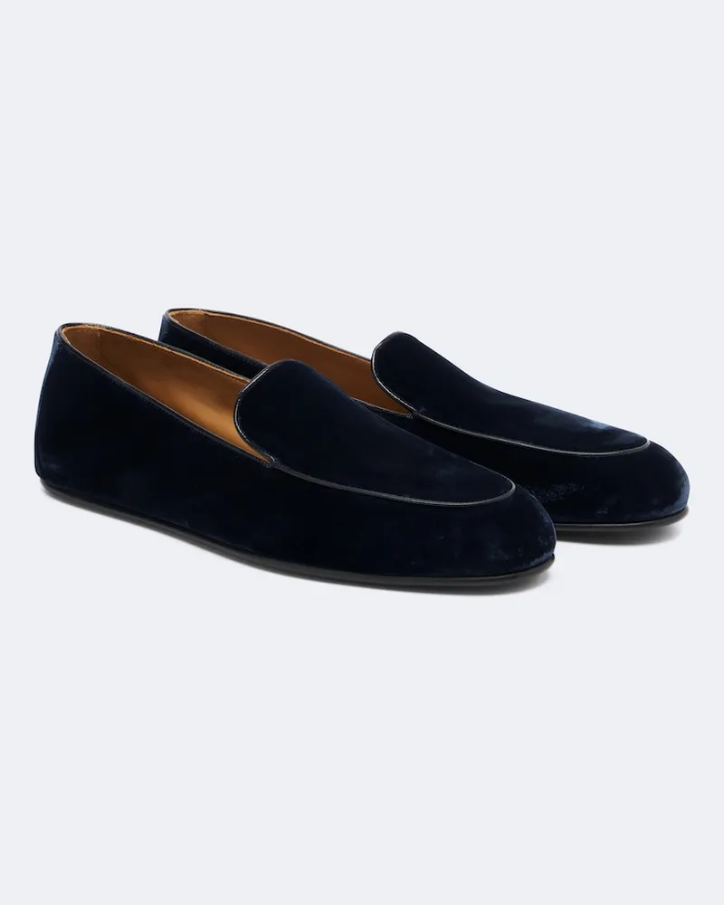 Tom Ford Mocassini in velluto Blu