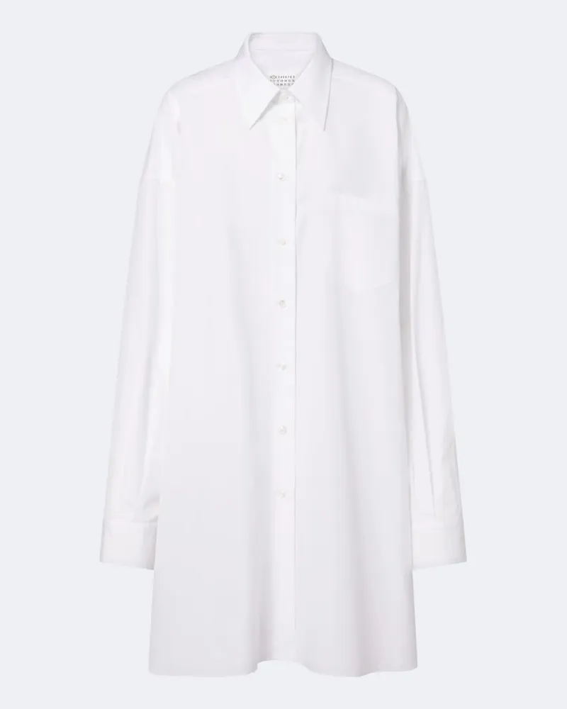 Maison Margiela Camicia oversize in popeline di cotone Bianco