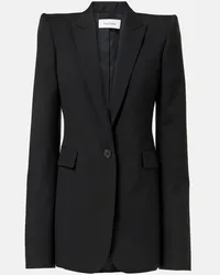 Alexander McQueen Blazer oversize in lana Nero