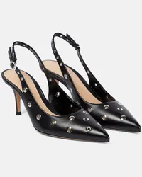 Gianvito Rossi Pumps slingback Lydia in pelle con borchie Nero