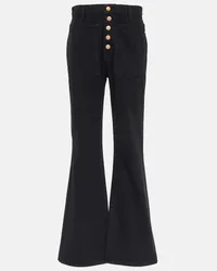 Ulla Johnson Jeans flared Lou a vita alta Nero