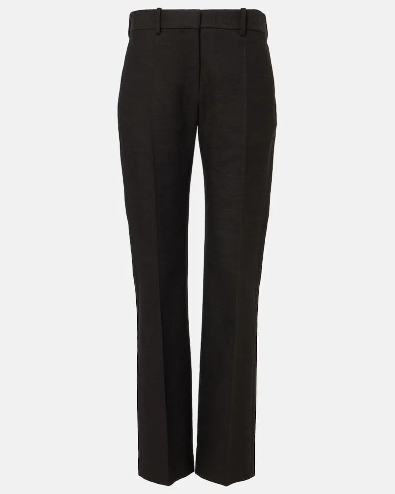 The Row Pantaloni regular Selvie in misto cotone Marrone