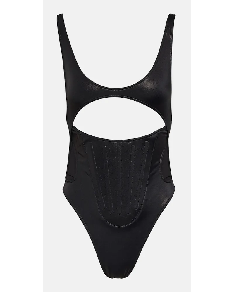 Thierry Mugler Costume intero con cut-out Nero