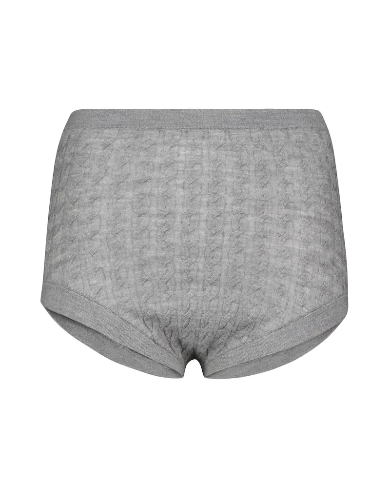 Totême Culottes in lana a trecce Grigio