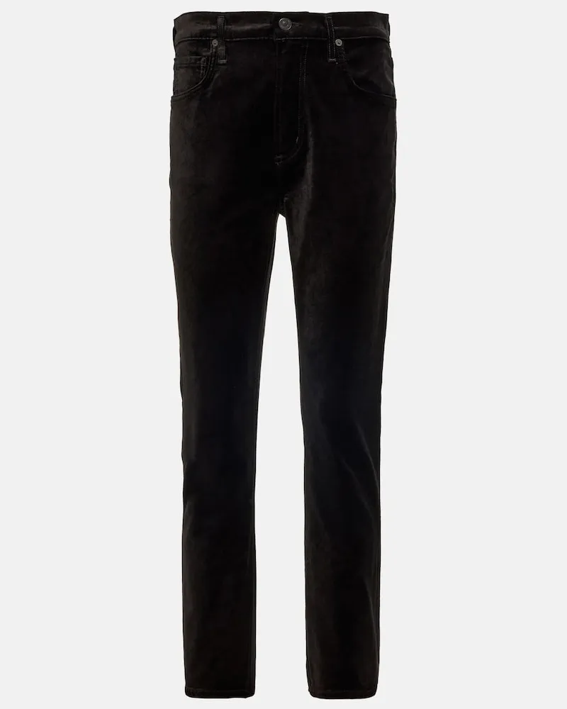 Citizens of humanity Jeans slim Jolene in velluto a vita alta Nero