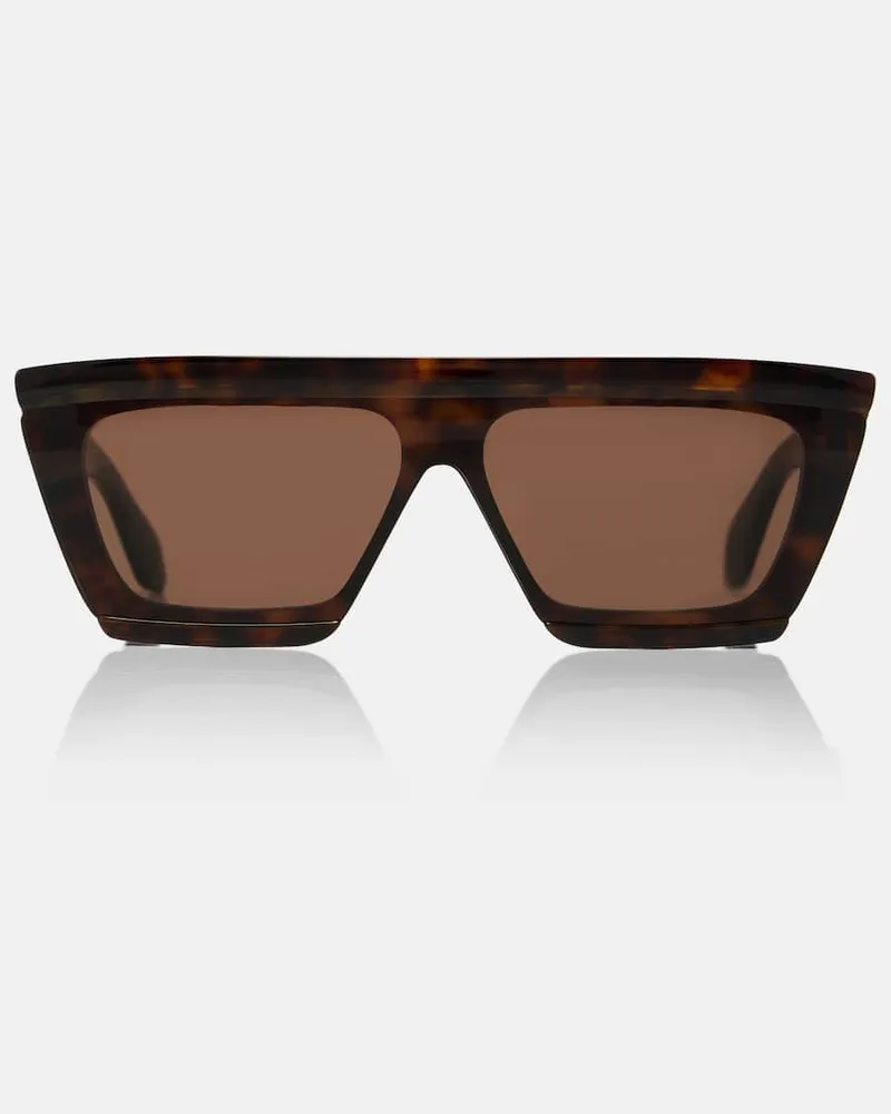 Alaïa AlaÃ¯a Occhiali da sole flat-top Marrone
