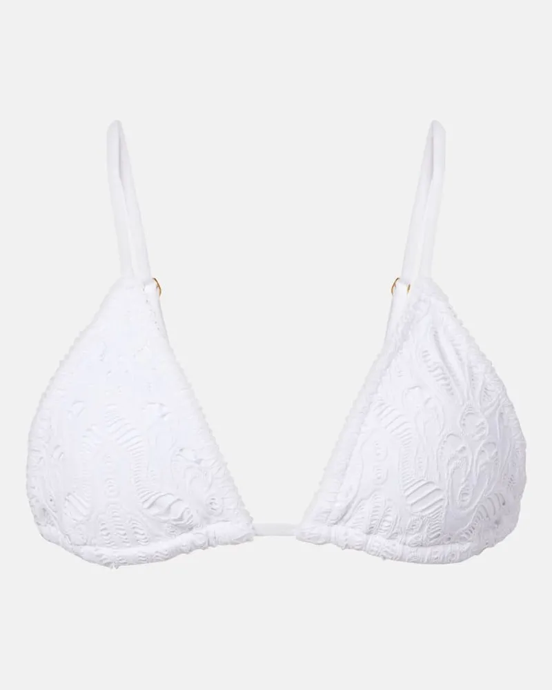FARM Rio Top bikini in cotone Bianco