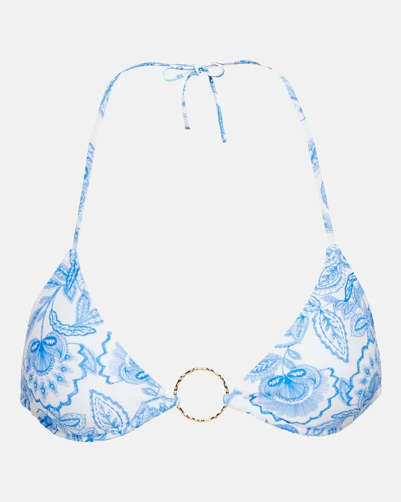 Melissa Odabash Top bikini Miami con stampa Bianco