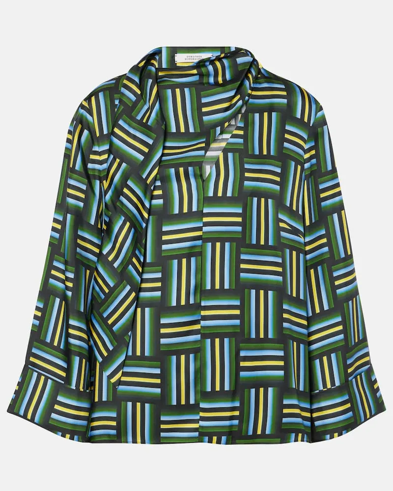 Dorothee Schumacher Camicia in seta con stampa Blu