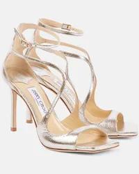 Jimmy Choo Sandali Azia 95 in pelle Argento