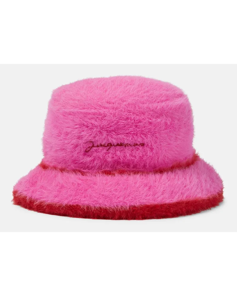 Jacquemus Cappello da pescatore Le Bob Neve Rosa
