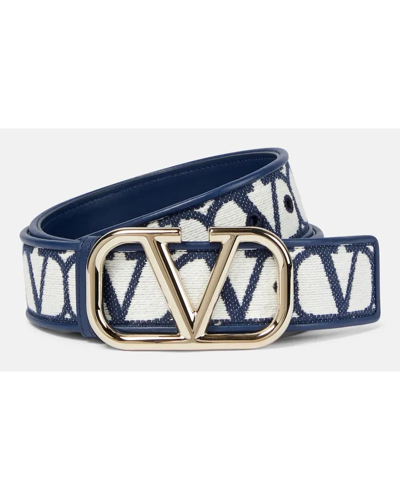 Valentino Garavani Cintura VLogo Signature 40 in canvas Multicolore