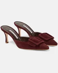 Manolo Blahnik Mules Maysale 70 in suede Rosso