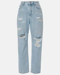 Dolce & Gabbana Jeans regular distressed a vita bassa Blu