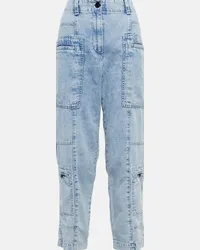 Proenza Schouler Jeans cargo Chambray a vita alta Blu