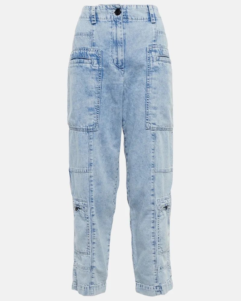 Proenza Schouler Jeans cargo Chambray a vita alta Blu