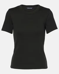 Veronica Beard T-shirt Pruitt in jersey di misto cotone Nero