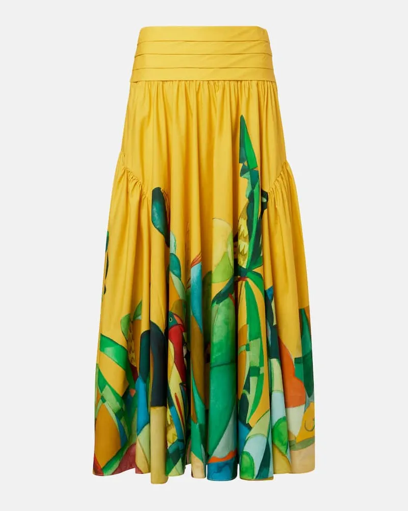 ALEMAIS AlÃ©mais Gonna lunga in popeline di cotone Giallo