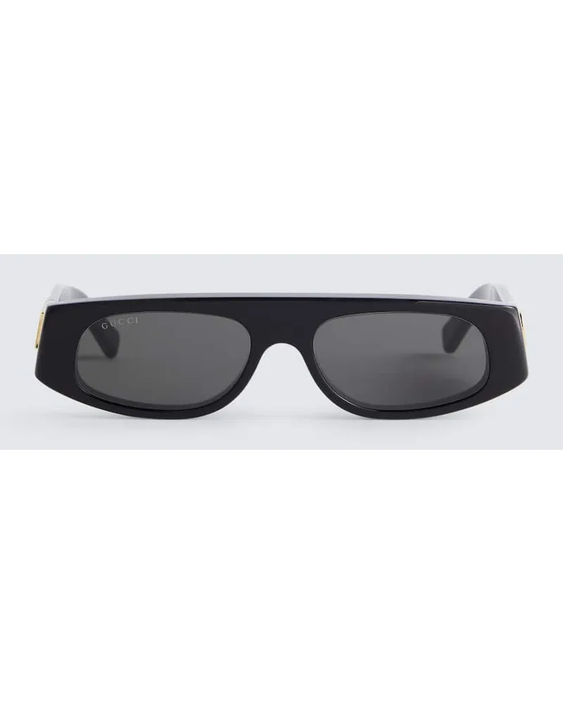 Gucci Occhiali da sole rettangolari Nero