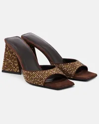 ATTICO Mules Devon 85 in pelle stampata Marrone