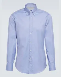 Brunello Cucinelli Camicia in cotone Blu