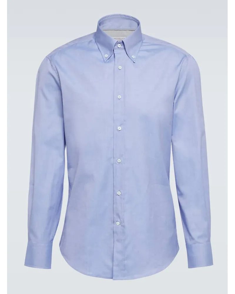 Brunello Cucinelli Camicia in cotone Blu