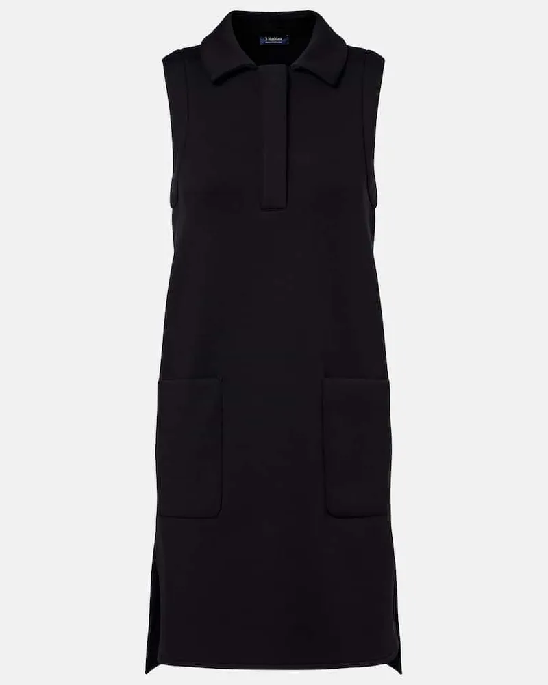 Max Mara Abito polo Saggina in jersey di misto cotone Nero