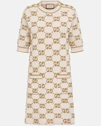 Gucci Miniabito GG in jacquard di lana bouclé Beige