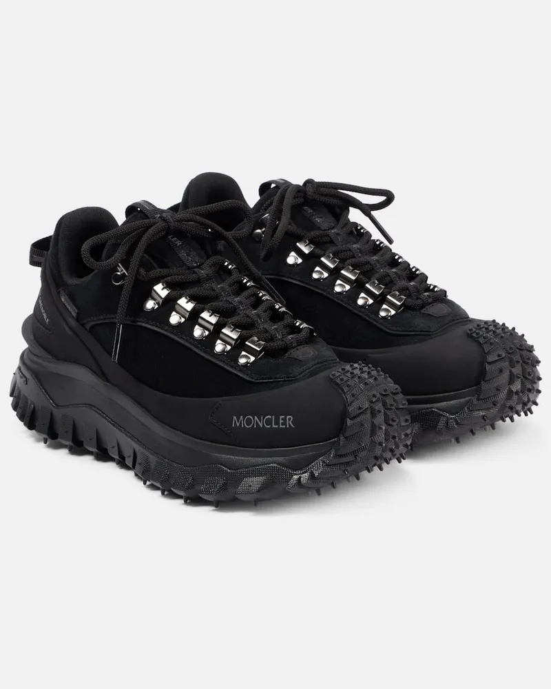Moncler Sneakers Trailgrip Apex in pelle e suede Nero