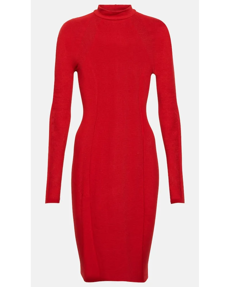 Wolford x Simkhai - Miniabito in jersey con logo Rosso