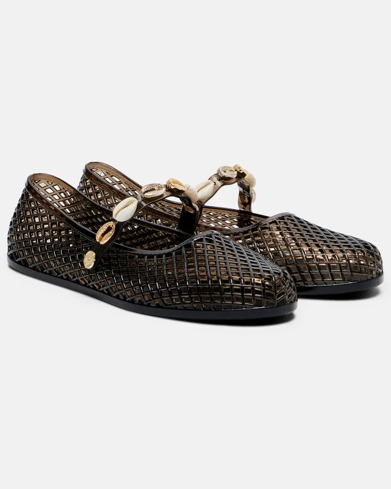 Ancient Greek Sandals Ballerine Iro in rete Nero