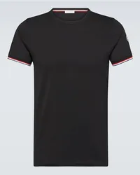 Moncler T-shirt in jersey di misto cotone Nero