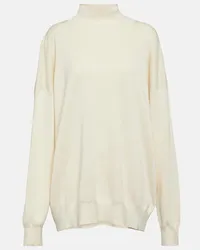 The Row Pullover Diye in seta e cotone Bianco