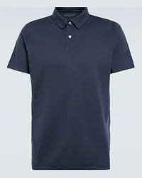 Derek Rose Polo Ramsay 2 in tencel e cotone piqué Blu