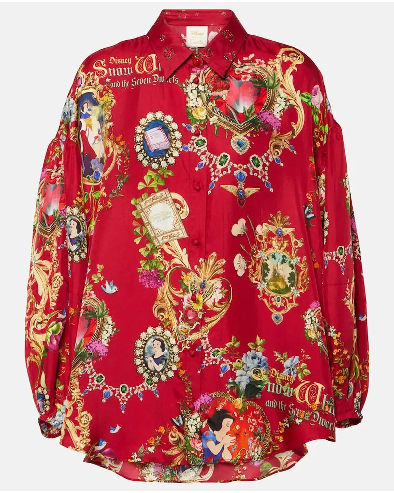 Camilla Camicia in seta con stampa Multicolore