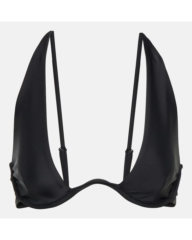 JADE SWIM Top bikini Paloma Nero