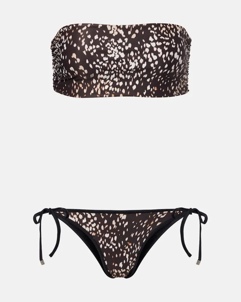 ATTICO Bikini con stampa leopardata Marrone