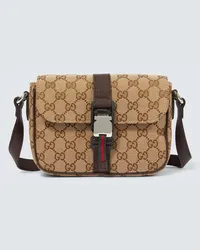 Gucci Borsa in canvas GG Mini con pelle Beige